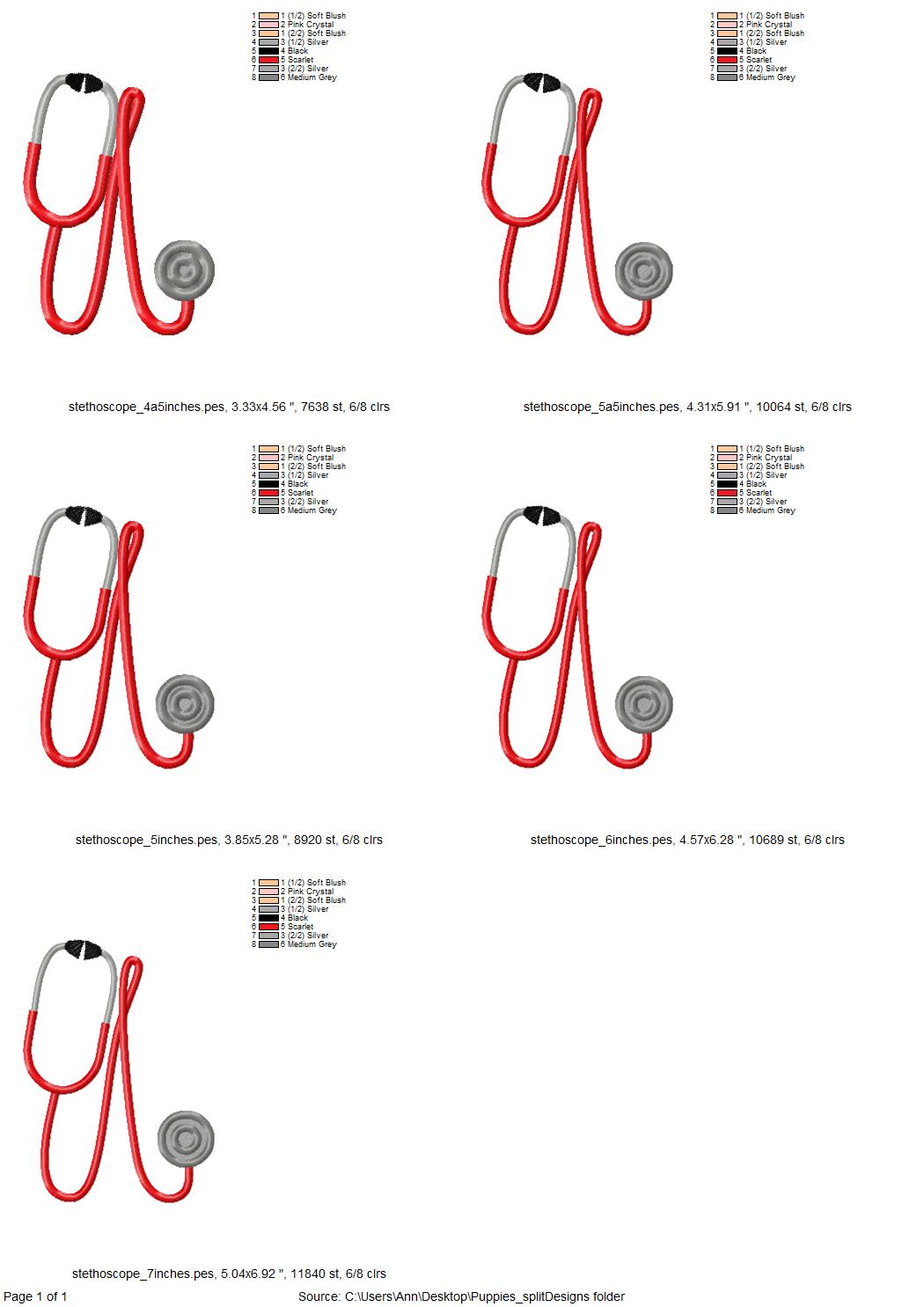 Therapist Medic Stethoscope Split Side Seam