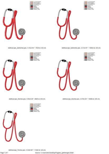Therapist Medic Stethoscope Split Side Seam