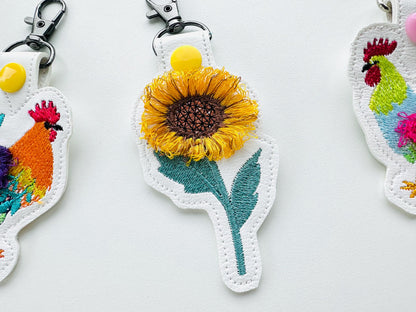 Sunflower Stem Eyelet And Key Fob