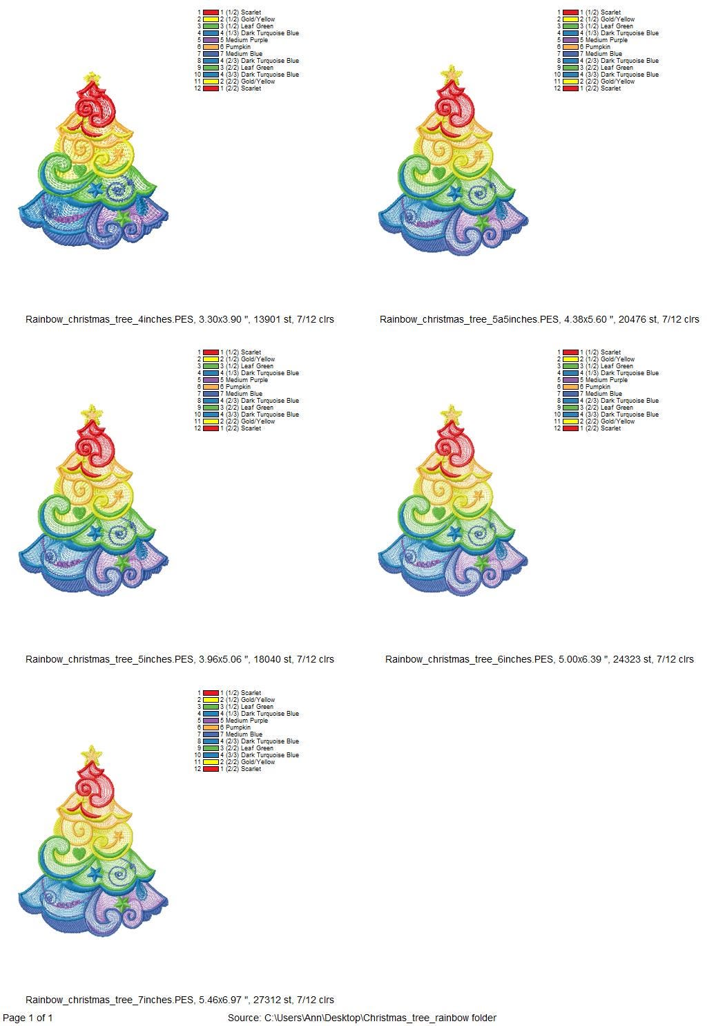 Rainbow Curl Christmas Tree