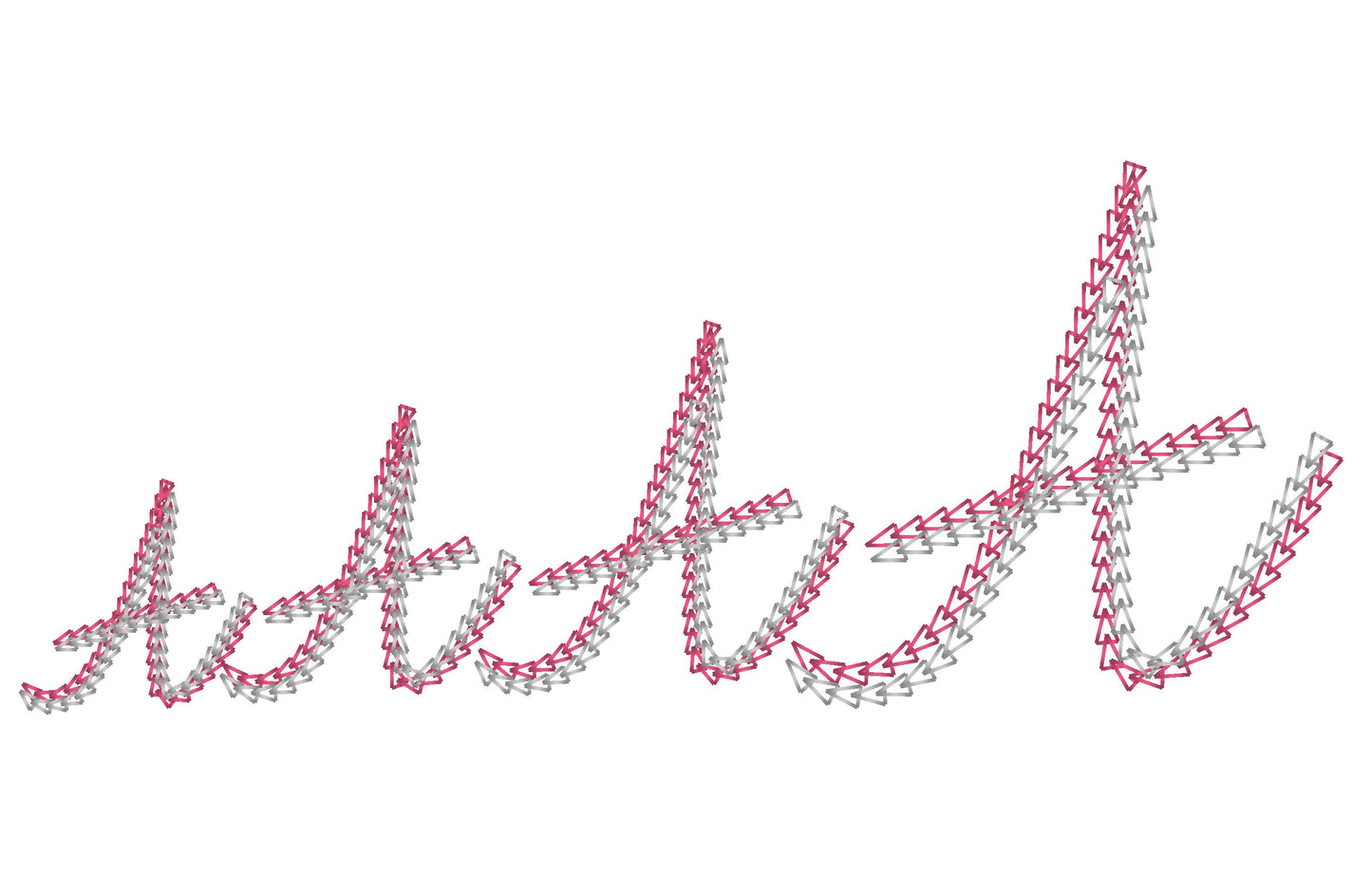 Light Stitch Double Chain Wide Font