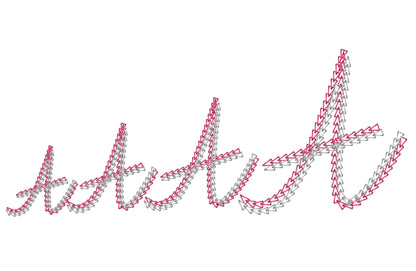 Light Stitch Double Chain Wide Font