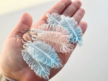 Delicate Feather Earrings Charm FSL