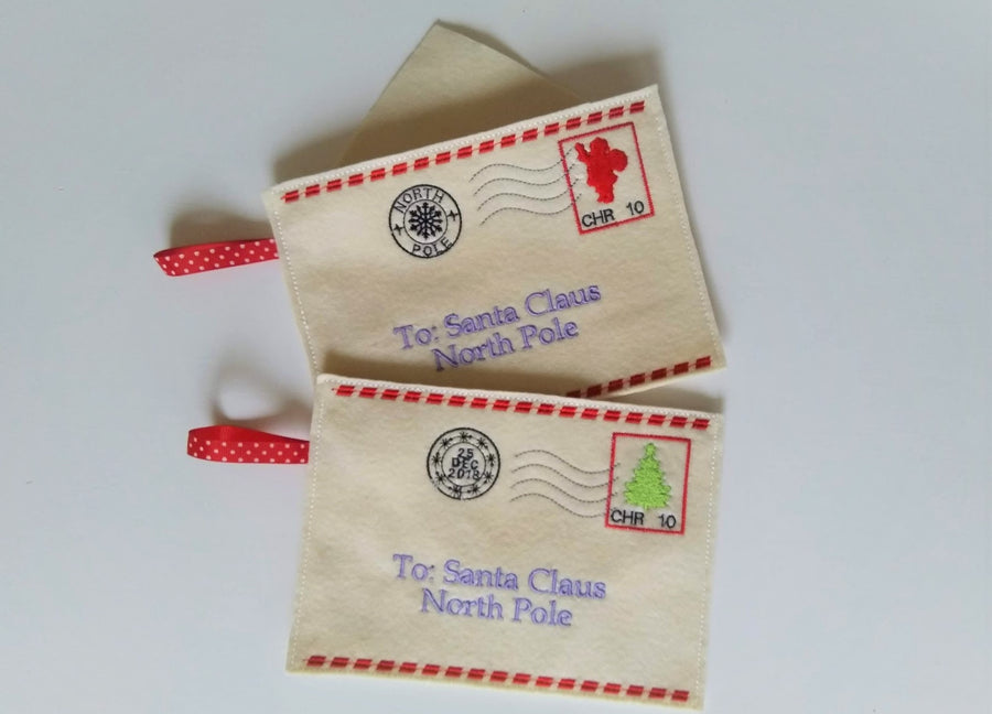 Express Mail Christmas Stamp Envelope ITH