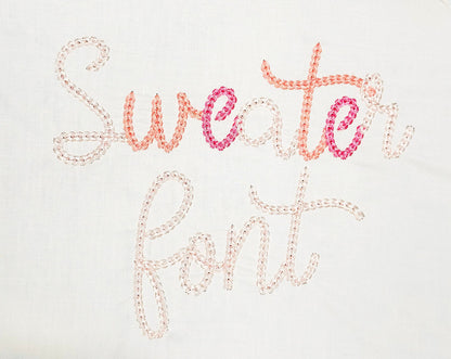 Bold Dense Chain Stitch Script Font