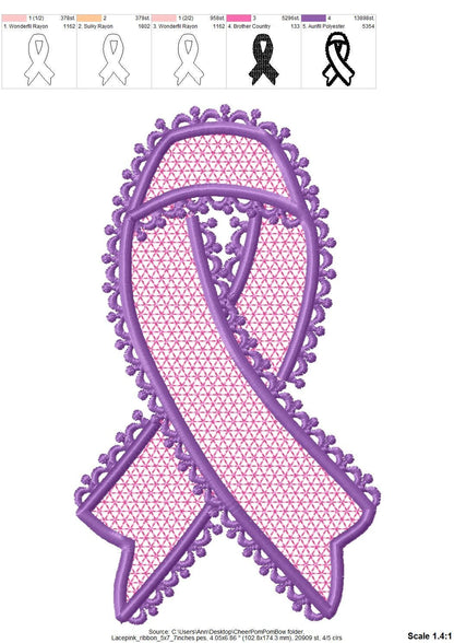 Cancer Ribbon Side Bow