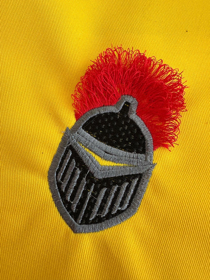 Fringed fluffy chenille Awesome Knight Helmet machine embroidery