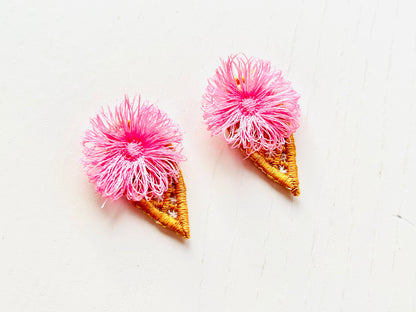 Cute Fringed Ice Cream Earrings
