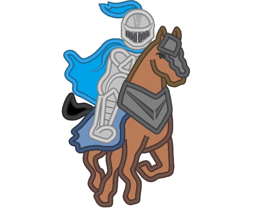 Riding Knight on a Horse Applique