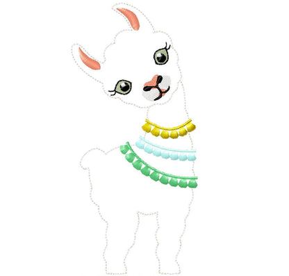 Little Llama with Tassels Applique