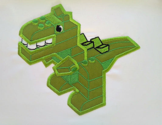 Bricks Block Floral T-Rex Dinosaur
