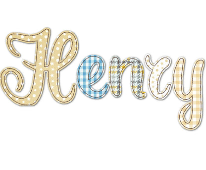 Raggedy Edge Applique Font Becky