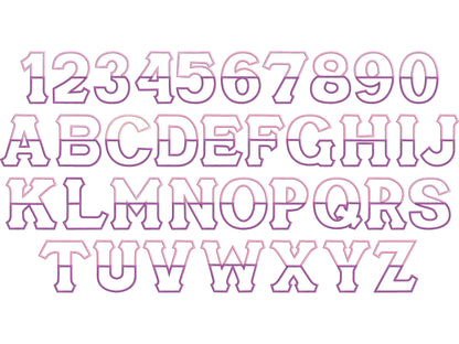 Split Font English and Greek Font Applique