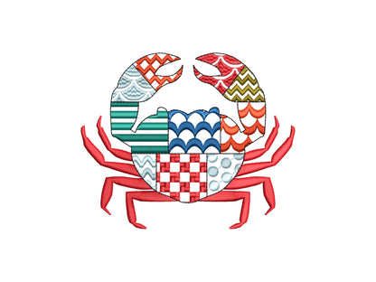 Patchwork Crab patterned animal with pincers Crab boy outline machine