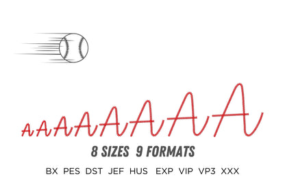 Baseball Stitch Handwritten Script Font