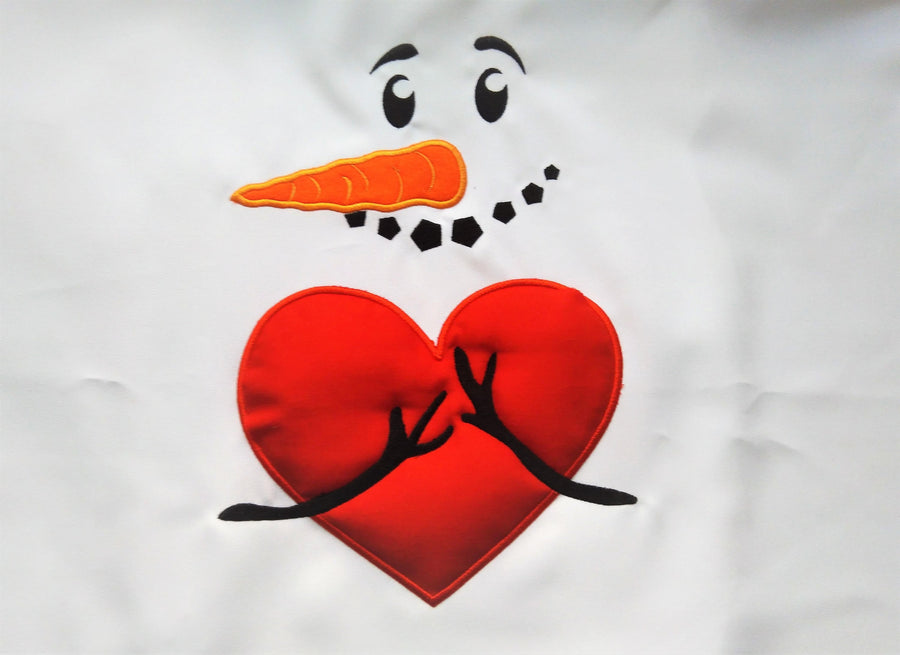Snowman Hugs Warm Heart