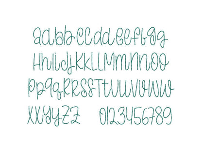 Bean Stitch Thin Line Lollipop Font