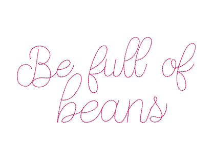 Simple Quick Bean Stitch Thin Line Font