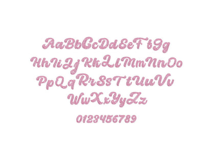 Cursive Chain Font Hand Stitch Effect