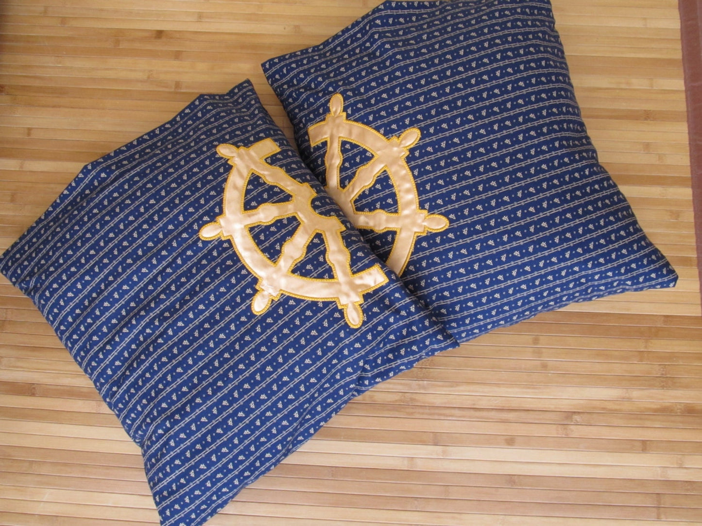 Split Divided half of Ship-wheel cute nautical theme Machine Embroidery