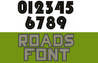 Road Font Applique