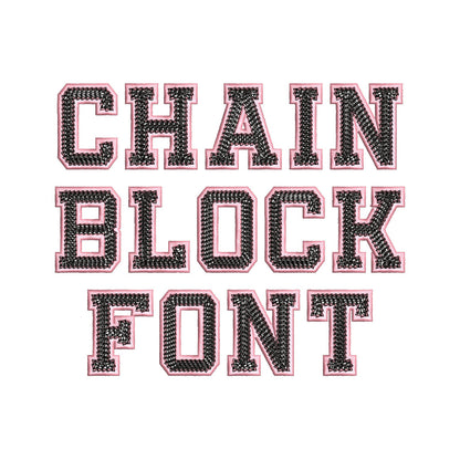 Chain Stitch and Outline Font Applique