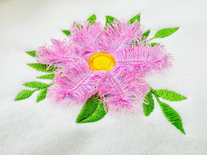 Fringed Big Flower Fluffy Fringe floral Daisy bouquet machine