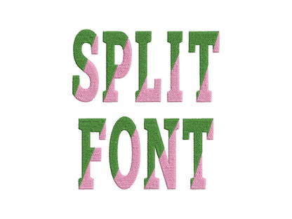 Diagonal Split Varsity Collegiate Font