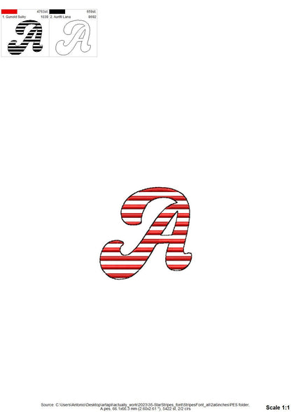 Patriotic Stars And Stripes Cursive Font