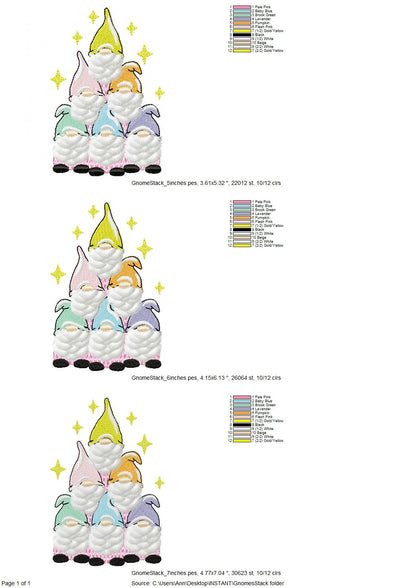 Fringed Christmas Gnome Stack of 6