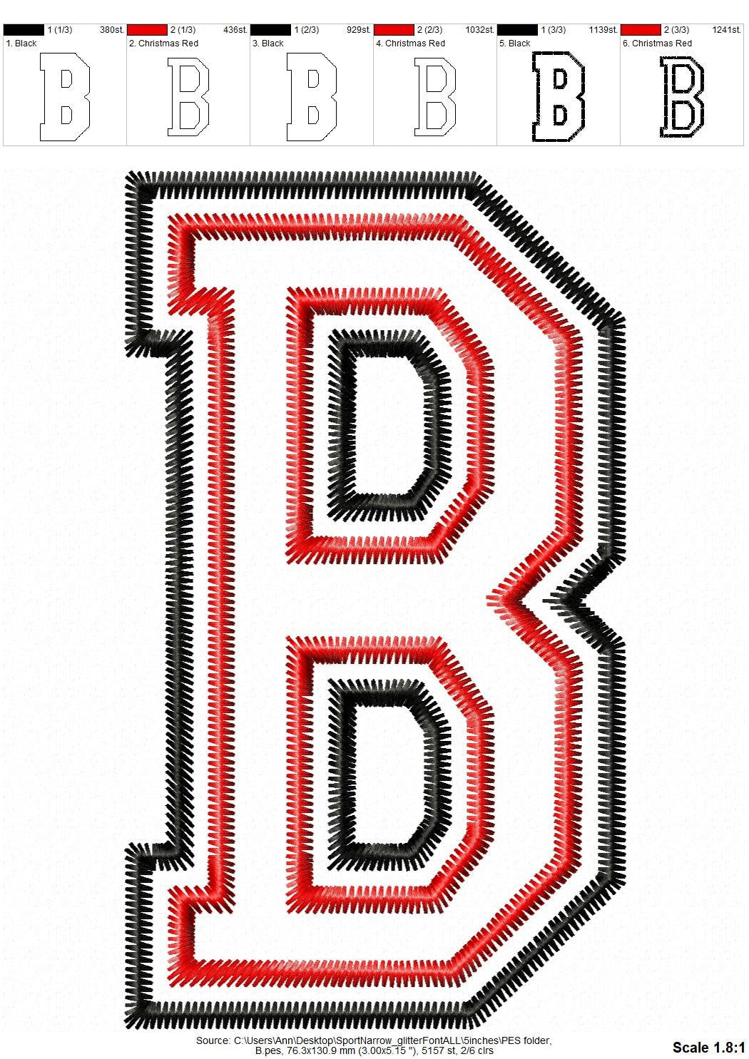 Big Glitter HTV Vinyl Narrow Sport Font