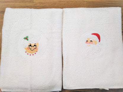 Embossed Mr And Mrs Santa Claus