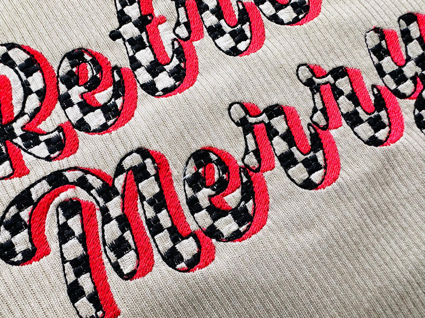 Checkered Patterned Shadow Script Font