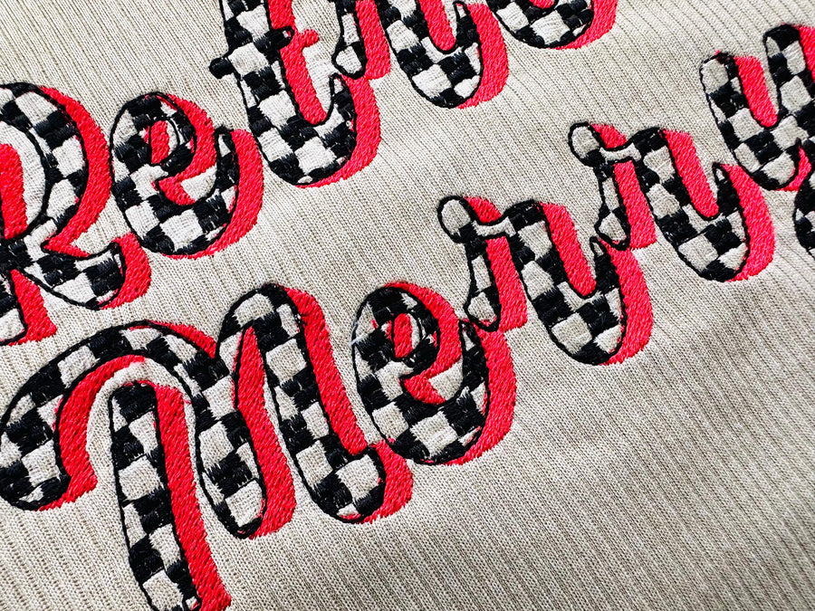 Checkered Patterned Shadow Script Font