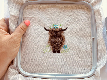 Fringed Longhorn Highland Cow Calf