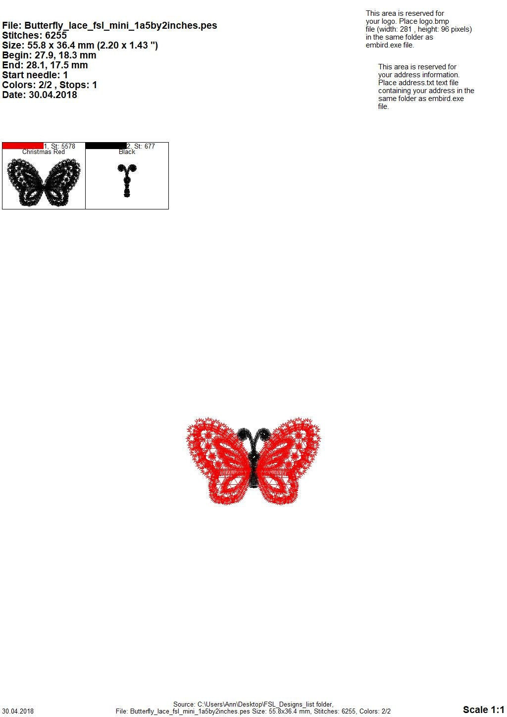 Small Butterfly 3D Dimensional FSL