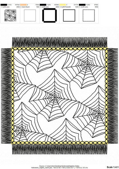 Fringed Halloween Napkin ITH