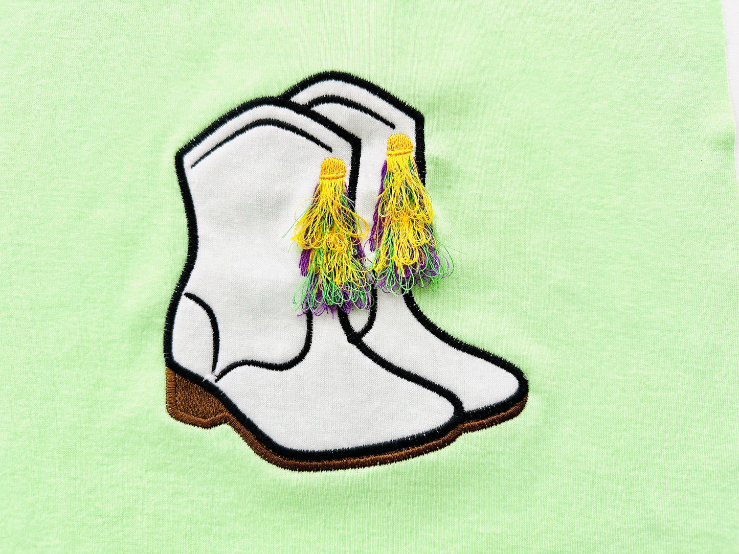 Fringed Mardi Gras Boots Festival Carnival