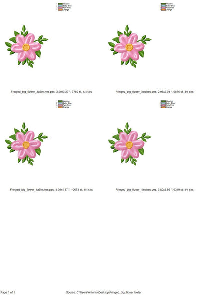 Fringed Big Flower Fluffy Fringe floral Daisy bouquet machine