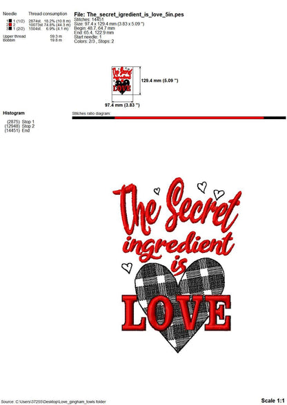 The Secret Ingredient Is Love Saying