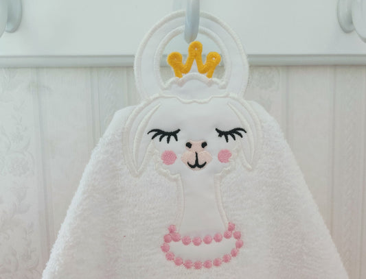 Llama Alpaca Princess Towel Topper
