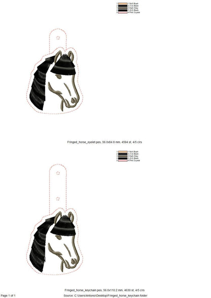 Horse Fringed Hair Keychain