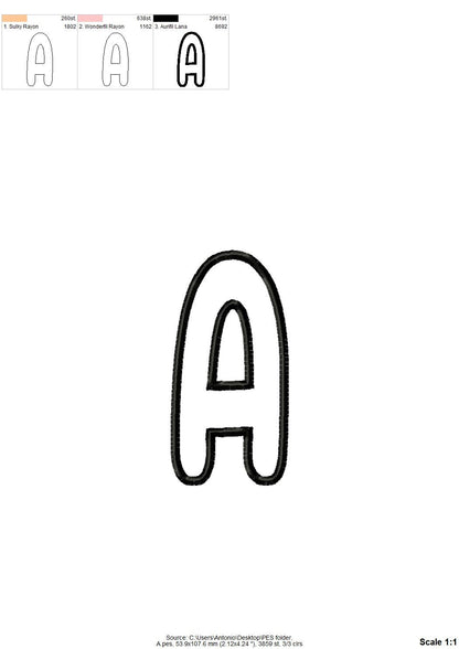 Big Baby Font Applique