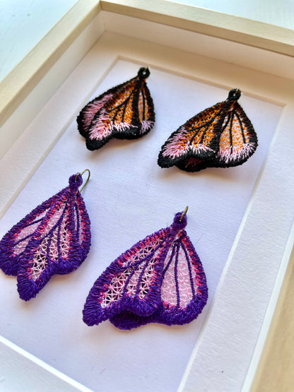 Butterfly Wings Lace Earrings