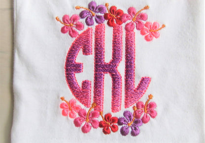 Ombre Iridescent Circle Monogram Font and Frame