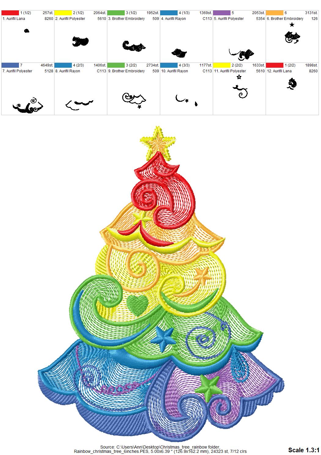 Rainbow Curl Christmas Tree