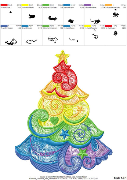 Rainbow Curl Christmas Tree