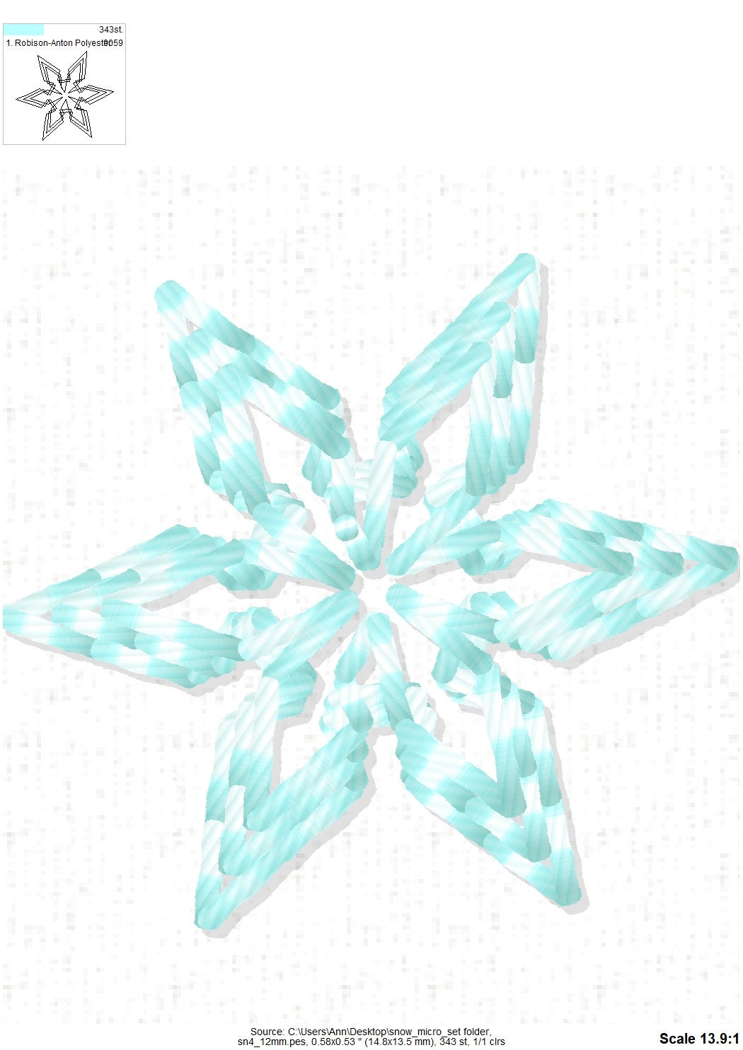 Micro Mini Single Snowflake Set of 8
