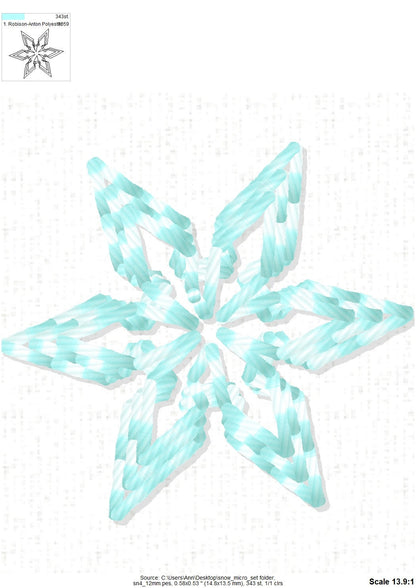 Micro Mini Single Snowflake Set of 8