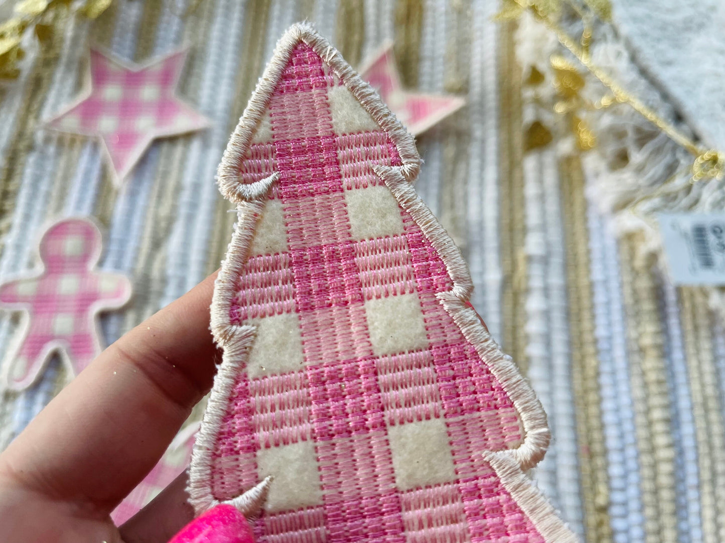 Plaid Patterned Christmas Tree Ornaments